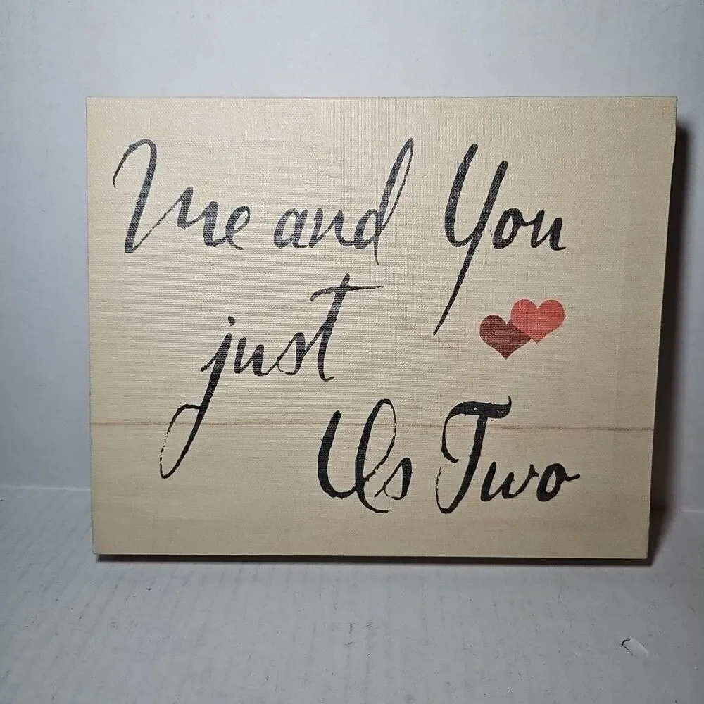 Me And You Just Us Two Romantic Valentine Small Canvas Wall Art